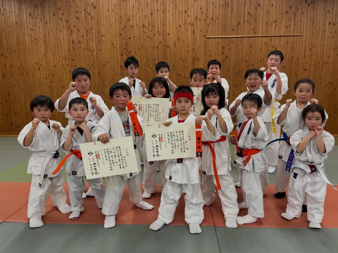 昨日、太子道場でも新しい帯を渡しました👏( ˊᵕˋ )